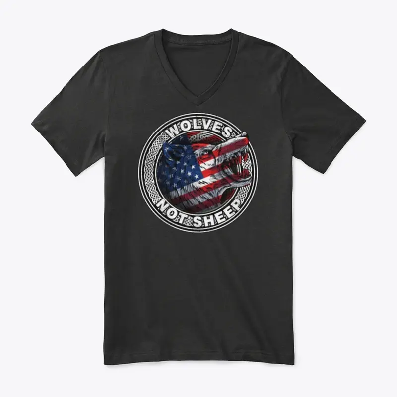 Wolves Not Sheep Custom Logo USA